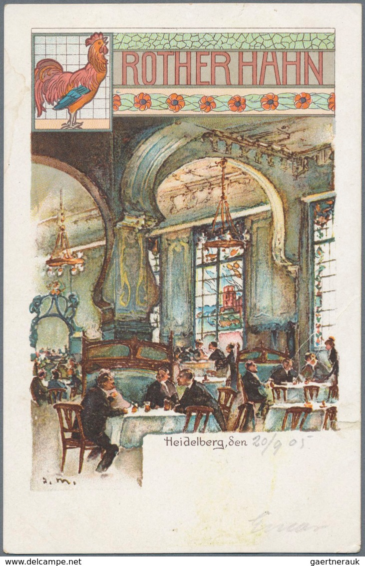 Ansichtskarten: Baden-Württemberg: HEIDELBERG, Dickes Altes AK Album Mit Rund 450 Karten Ab 1890, Da - Sonstige & Ohne Zuordnung