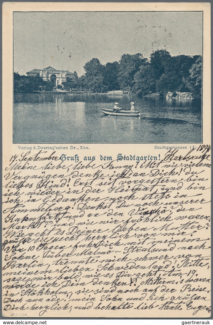 Ansichtskarten: Baden-Württemberg: KARLSRUHE (alte PLZ 7500), 25 Nur Bessere Historische Ansichtskar - Autres & Non Classés