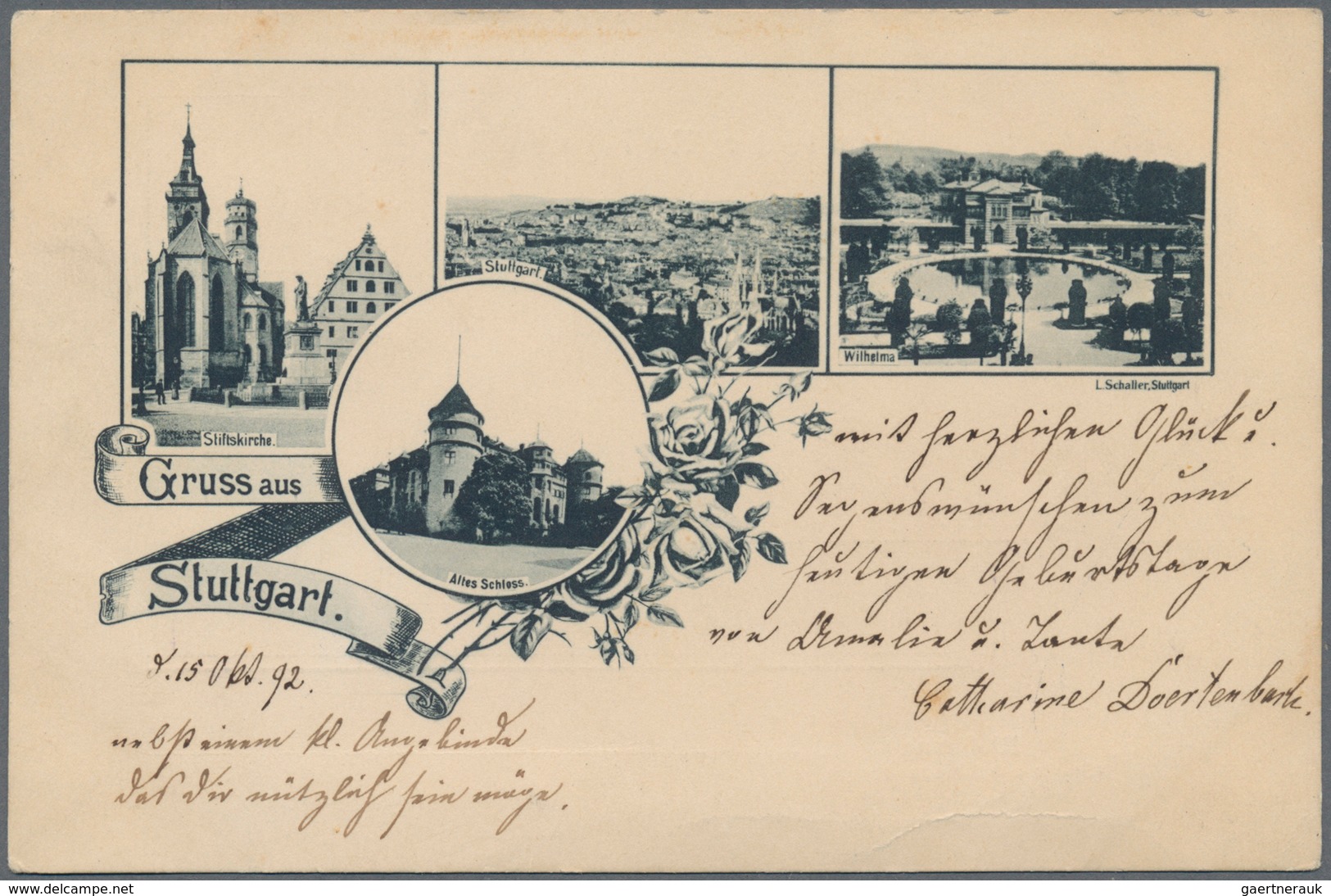 Ansichtskarten: Baden-Württemberg: STUTTGART, 15 Vorläufer, Frühe Lithographien Und Federzeichnungen - Other & Unclassified