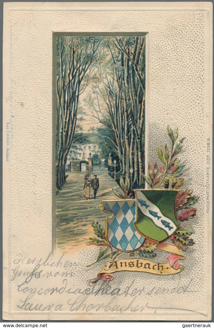 Ansichtskarten: Bayern: ANSBACH (alte PLZ 8800), Kleine Garnitur Mit 22 Historischen Ansichtskarten - Autres & Non Classés