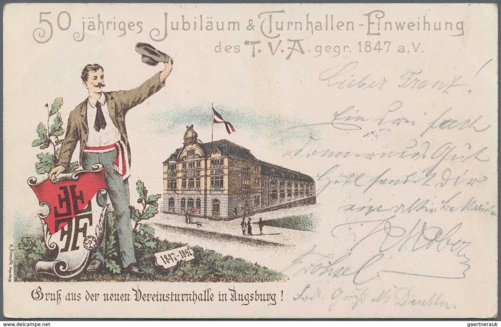 Ansichtskarten: Bayern: AUGSBURG (alte PLZ 8900), sehr hochwertige Partie mit 64 historischen Ansich