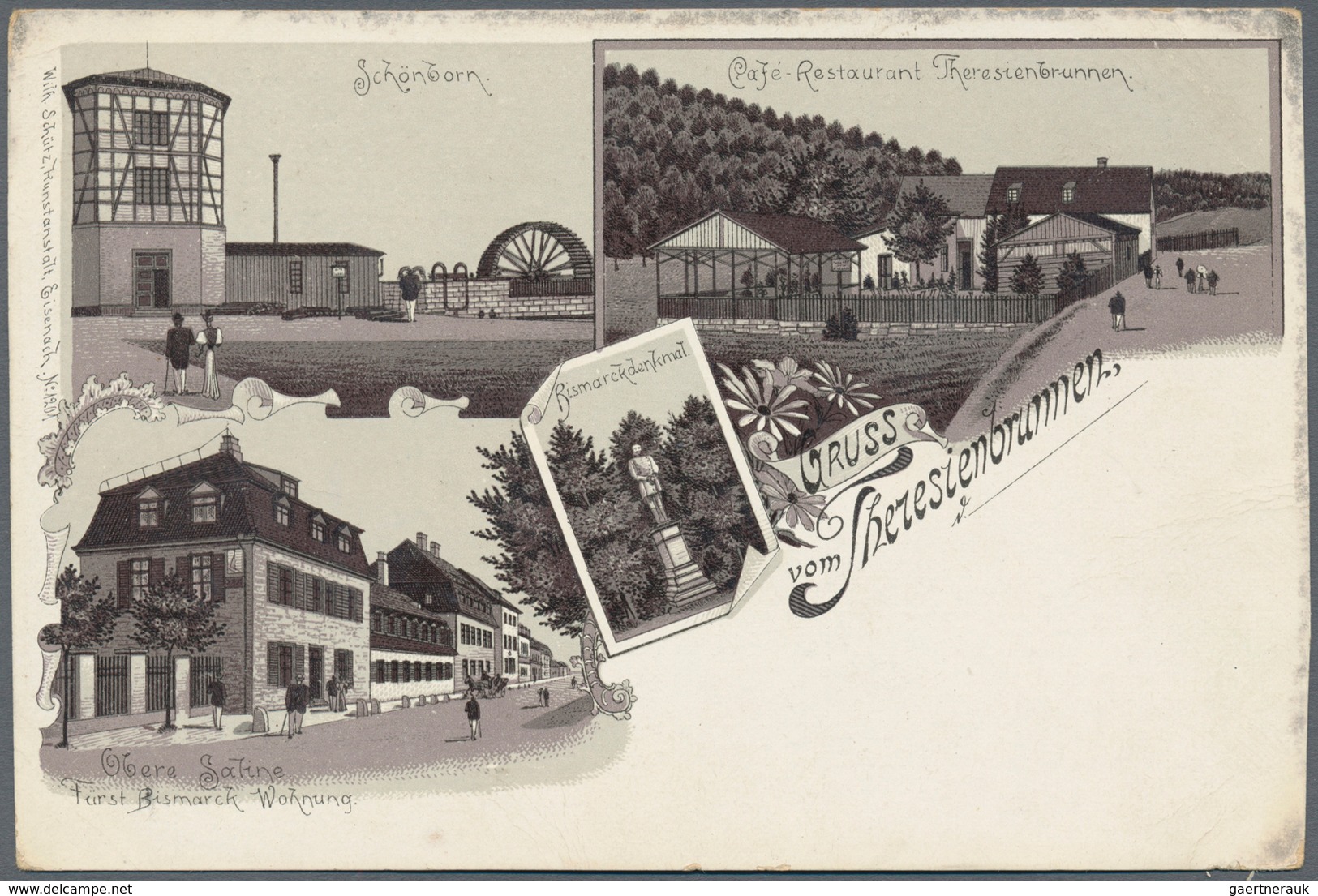 Ansichtskarten: Bayern: BAD KISSINGEN (alte PLZ 8730), Eine Kleines Lot Mit 8 Frühen Lithographien A - Sonstige & Ohne Zuordnung