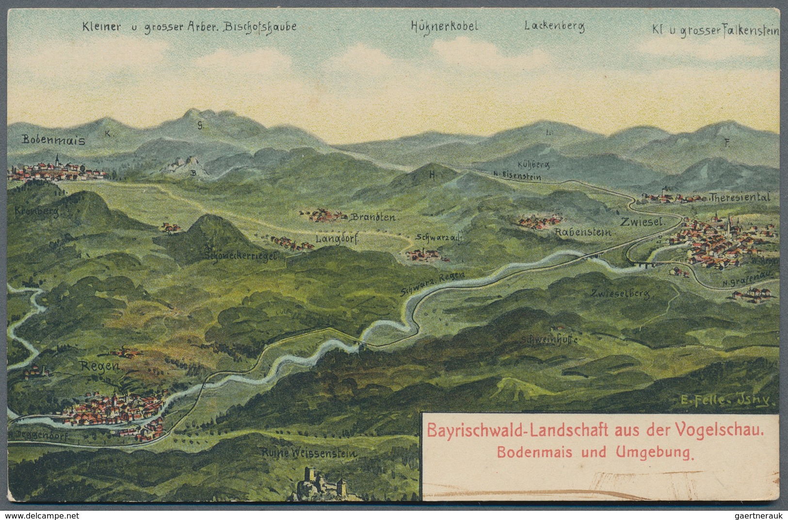 Ansichtskarten: Bayern: BAYERISCHER WALD Mit REGEN Und ZWIESEL Jeweils Mit Umgebung (alte PLZ 837), - Other & Unclassified