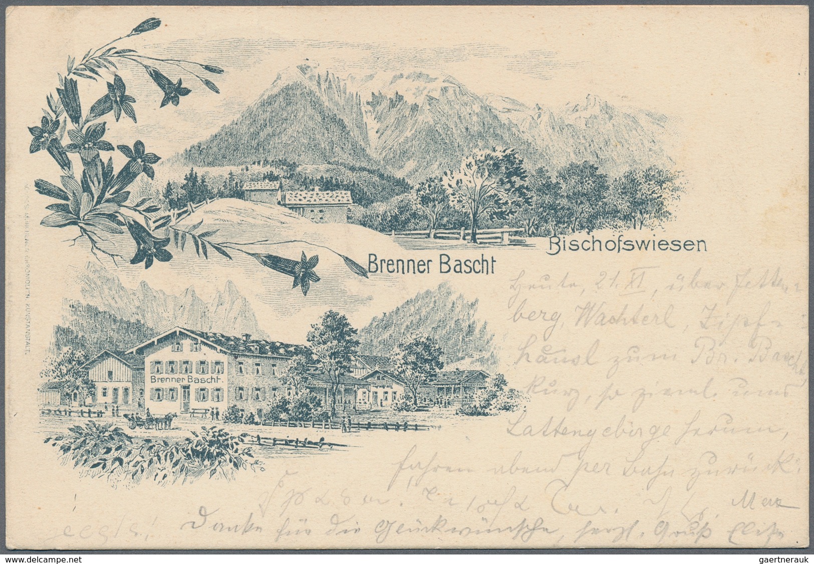 Ansichtskarten: Bayern: BERCHTESGADEN Und Umgebung (alte PLZ 824), Ein Werthaltiger Bestand An 42 Hi - Other & Unclassified