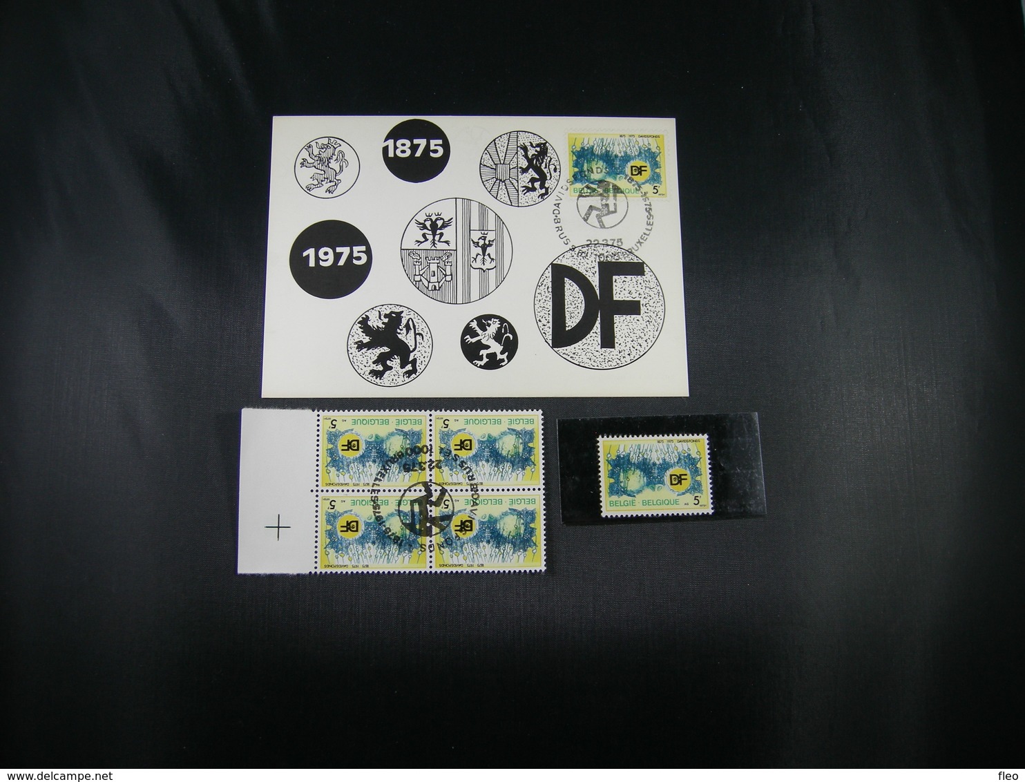 BELG.1975 1757 FDC Maxi Card + Zegel** + 4erbloc MNH Met Eerste Dag Stempel :   " Davidfonds 100 Jaar/ Années 100 " - 1971-1980