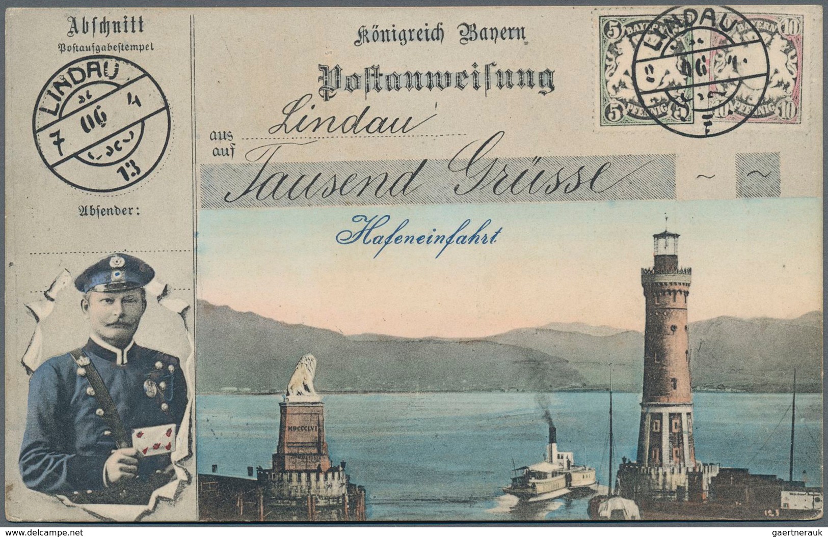 Ansichtskarten: Bayern: LINDAU (alte PLZ 8990), Prachtvolles Lot Mit 13 Historische Ansichtskarten W - Autres & Non Classés