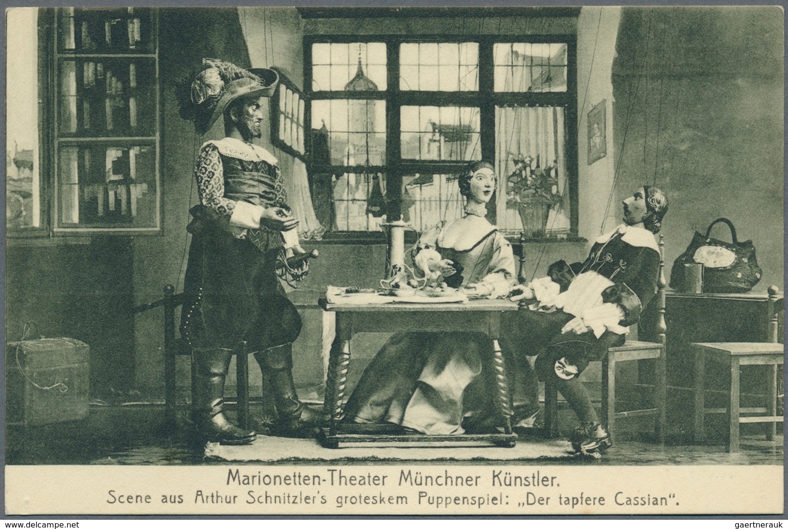 Ansichtskarten: Bayern: MÜNCHEN / MARIONETTEN-THEATER MÜNCHNER KÜNSTLER, Um 1910/20, Großer Dublette - Autres & Non Classés