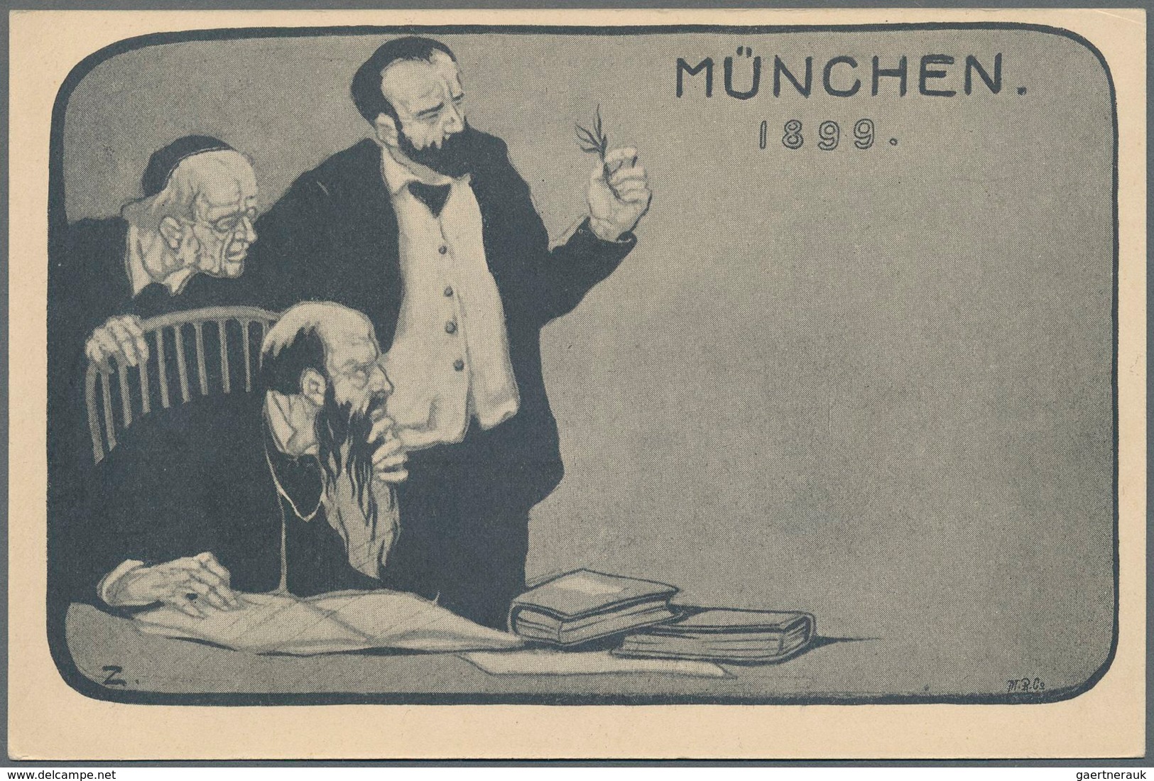 Ansichtskarten: Bayern: MÜNCHEN, Ausstellungs- Und Ereigniskarten Aus Dem Jahr 1899, Eine Nette Zusa - Autres & Non Classés