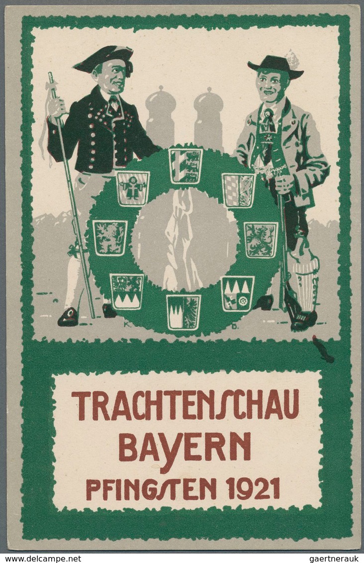 Ansichtskarten: Bayern: MÜNCHEN, Ausstellungs- Und Ereigniskarten Aus Dem Jahr 1921, Eine Vielseitig - Autres & Non Classés
