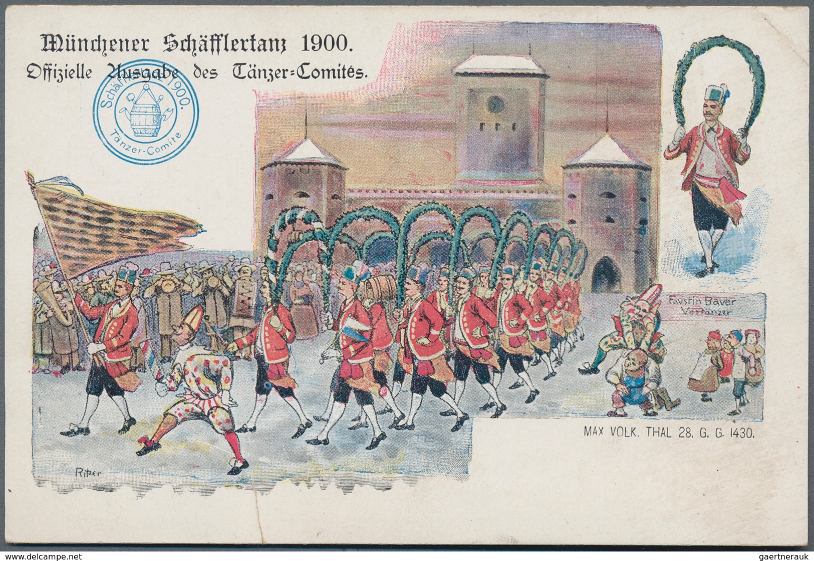 Ansichtskarten: Bayern: MÜNCHEN, Schäfflertanz, Schachtel Mit 189 Ansichtskarten Aus Den Jahre 1900/ - Sonstige & Ohne Zuordnung