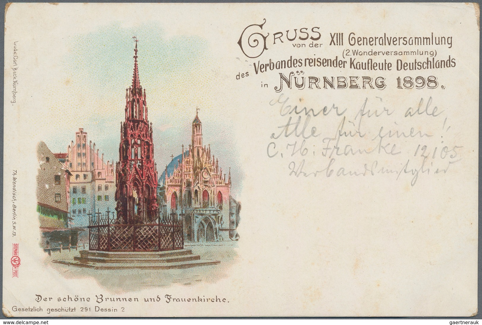 Ansichtskarten: Bayern: NÜRNBERG (8500): 1898/1940 Ca., Nürnberger Hauptmarkt, Sammlung Von Ca. 200 - Autres & Non Classés