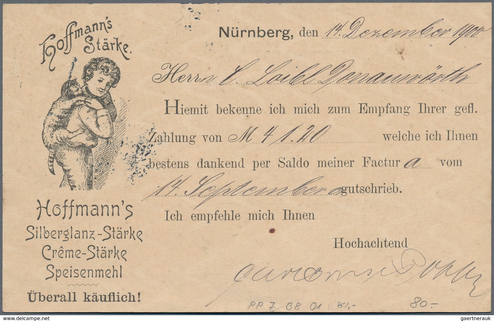 Ansichtskarten: Bayern: NÜRNBERG (8500): 1899/1930 Ca., Firmenwerbung, Sammlung Von über 60 Reklame- - Autres & Non Classés