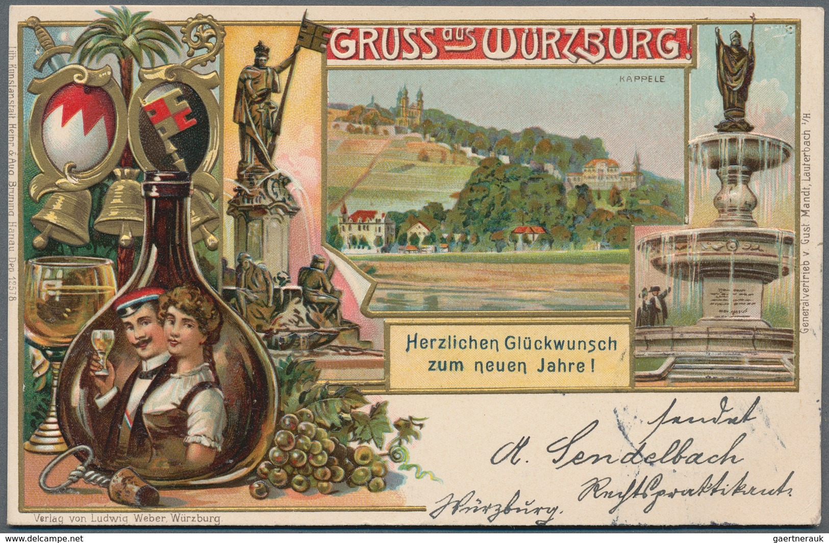 Ansichtskarten: Bayern: WÜRZBURG Und Etwas Umgebung (alte PLZ 870), Bunte Mischung Mit Gut 200 Alten - Autres & Non Classés
