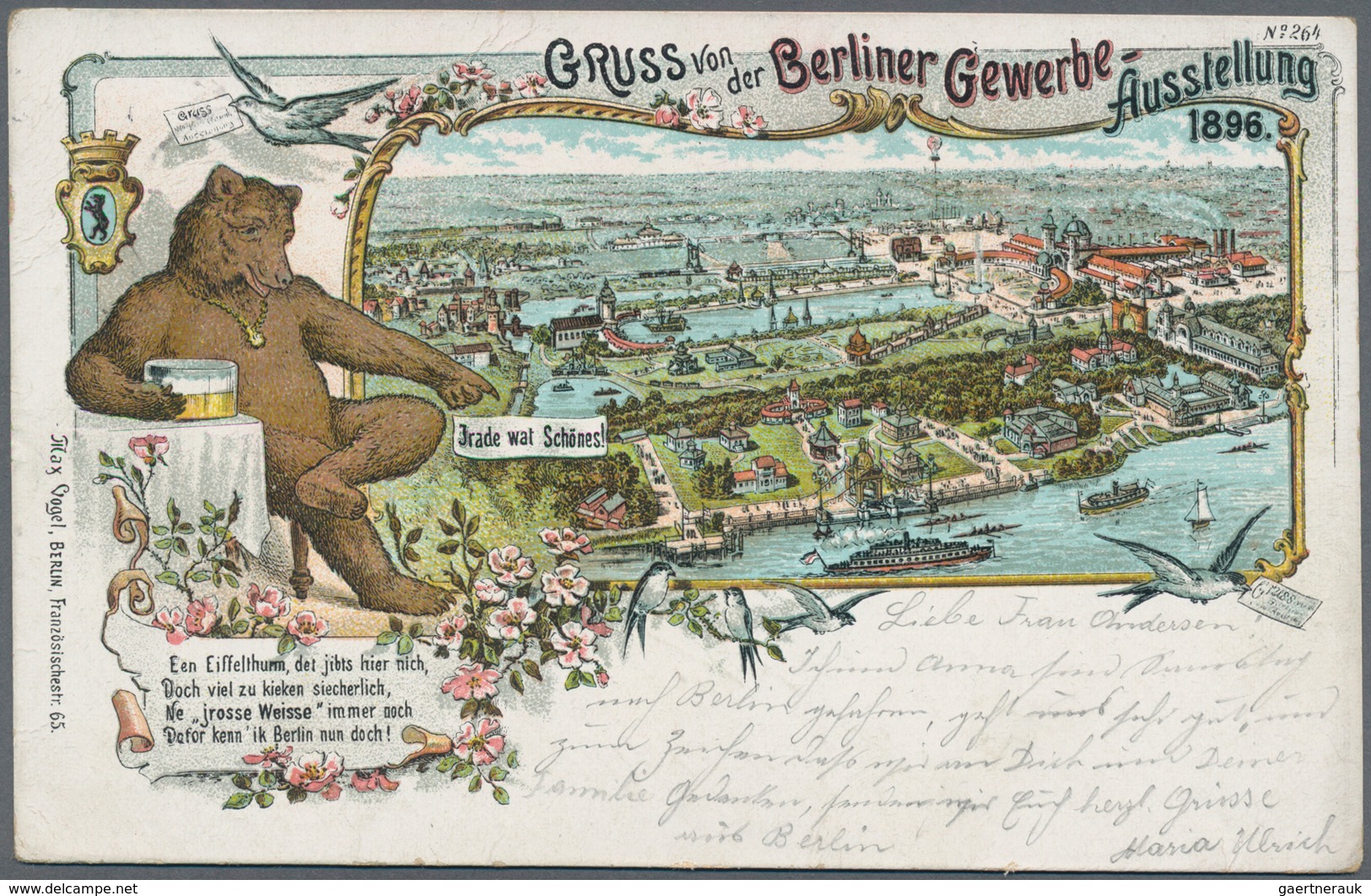 Ansichtskarten: Berlin: GEWERBE-AUSSTELLUNG 1896, Dekorativer Bestand An 82 Unterschiedlichen Lithog - Other & Unclassified