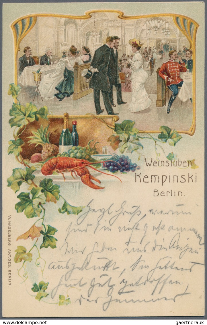 Ansichtskarten: Berlin: KEMPINSKI, 14 Sehr Dekorative Künstler- Und Werbekarten Aus Den Jahren 1898/ - Sonstige & Ohne Zuordnung