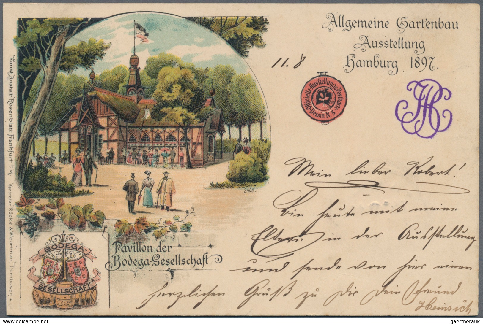 Ansichtskarten: Hamburg: ALLGEMEINE-GARTENBAU-AUSSTELLUNG 1897, 36 Unterschiedliche Ausstellungskart - Autres & Non Classés