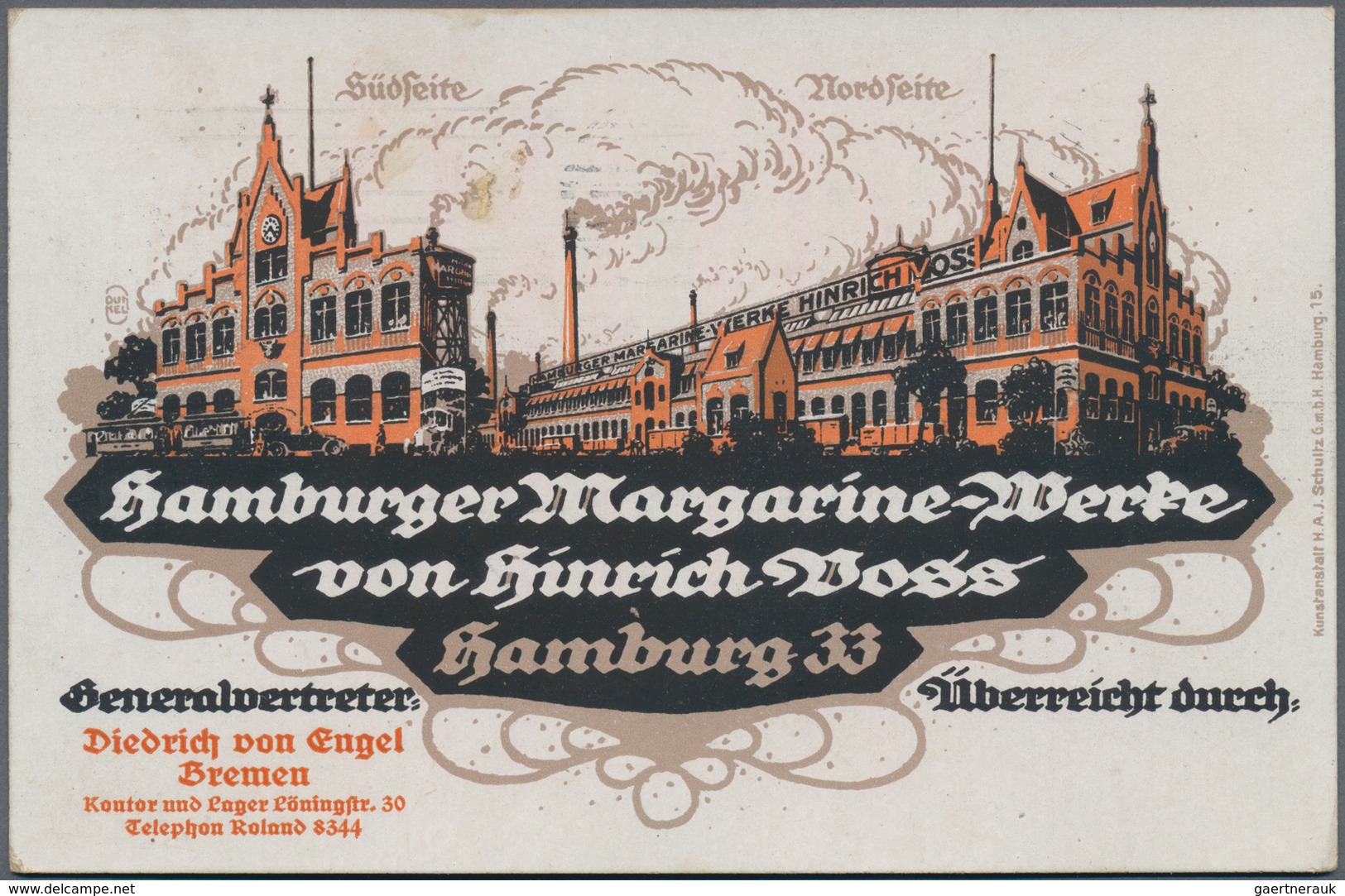 Ansichtskarten: Hamburg: GASTRONOMIE Und WERBUNG, 26 Historische Reklamekarten Hamburger Unternehmer - Sonstige & Ohne Zuordnung