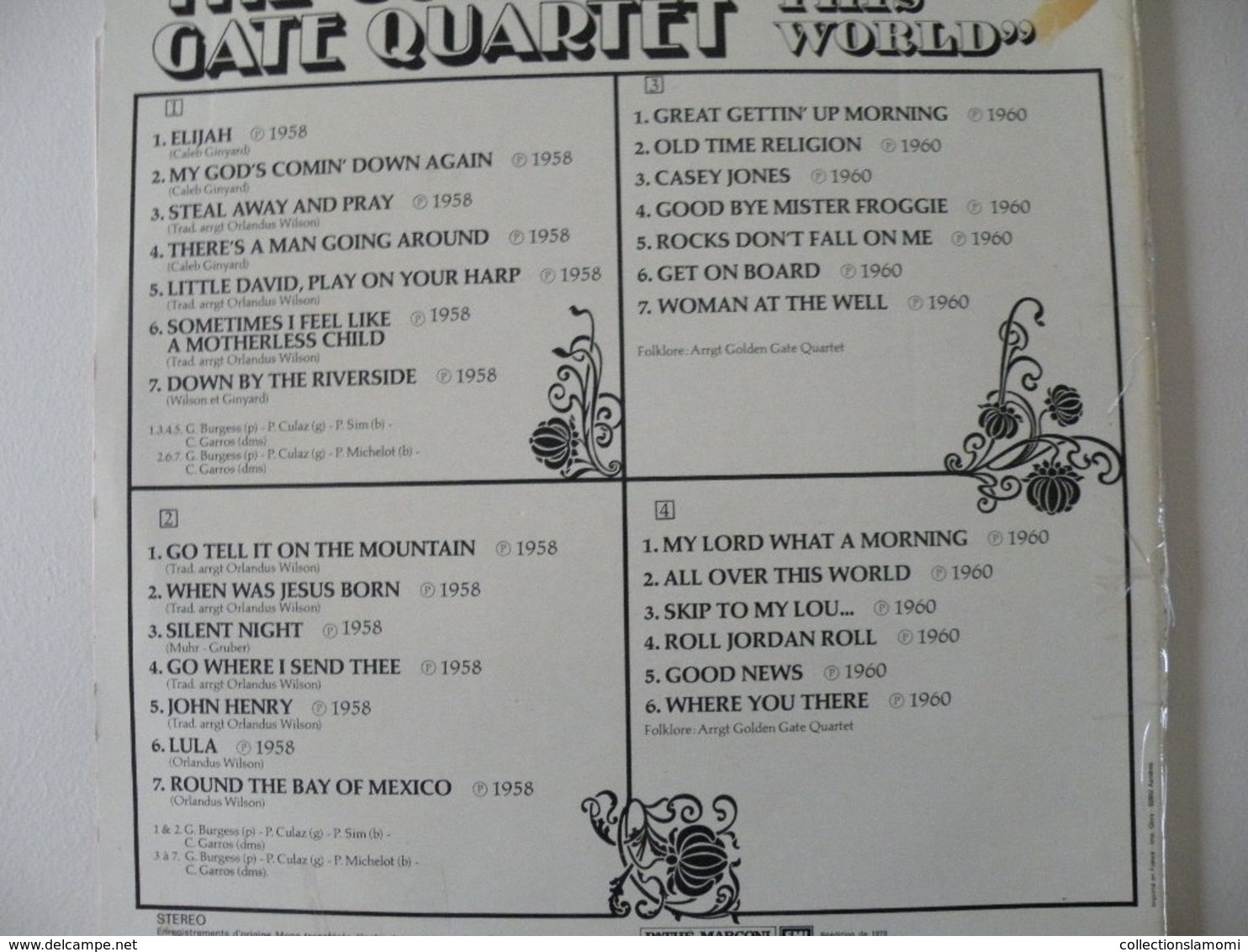 The Golden Gate Quartet 1958-1960 - (Titres sur photos) - Vinyle 33 T LP double album