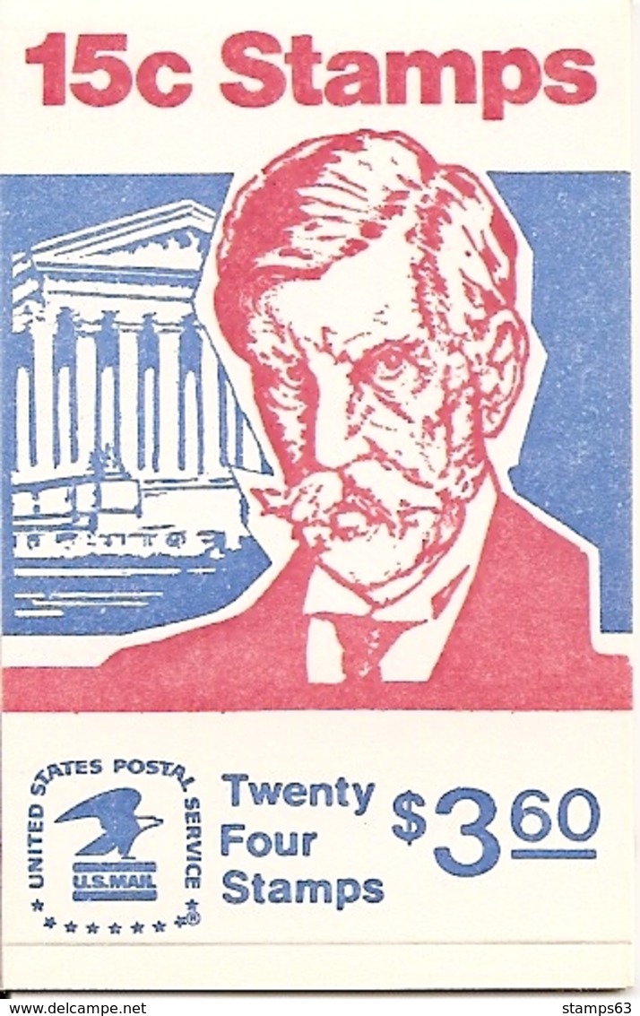 UNITED STATES (USA), 1978, Booklet 117A, $3.60,  Michel 0-95, Holmes - 2. 1941-80