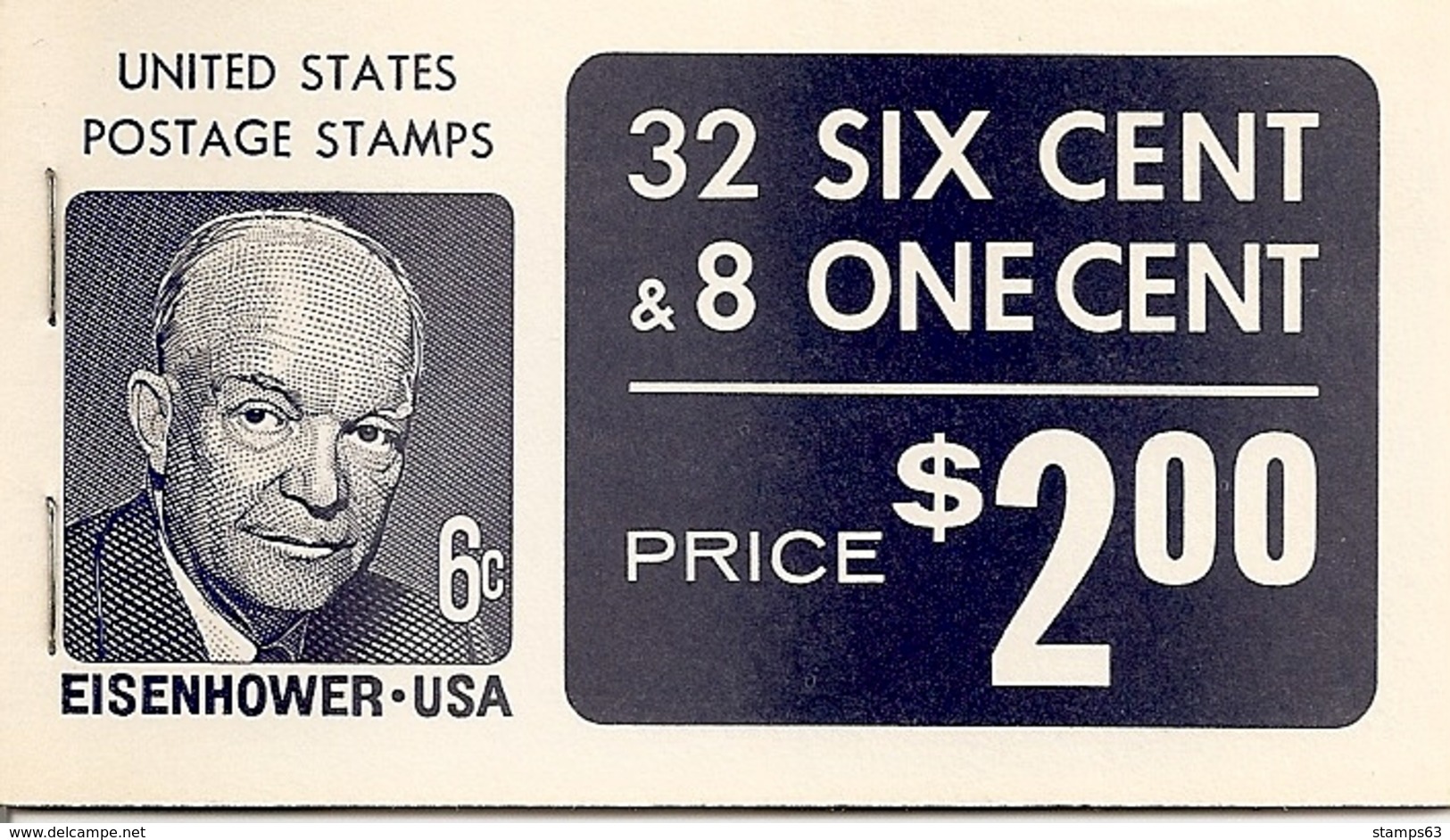 UNITED STATES (USA), 1971, Booklet 119, $2, Mi 0-80z, Ike - 2. 1941-80