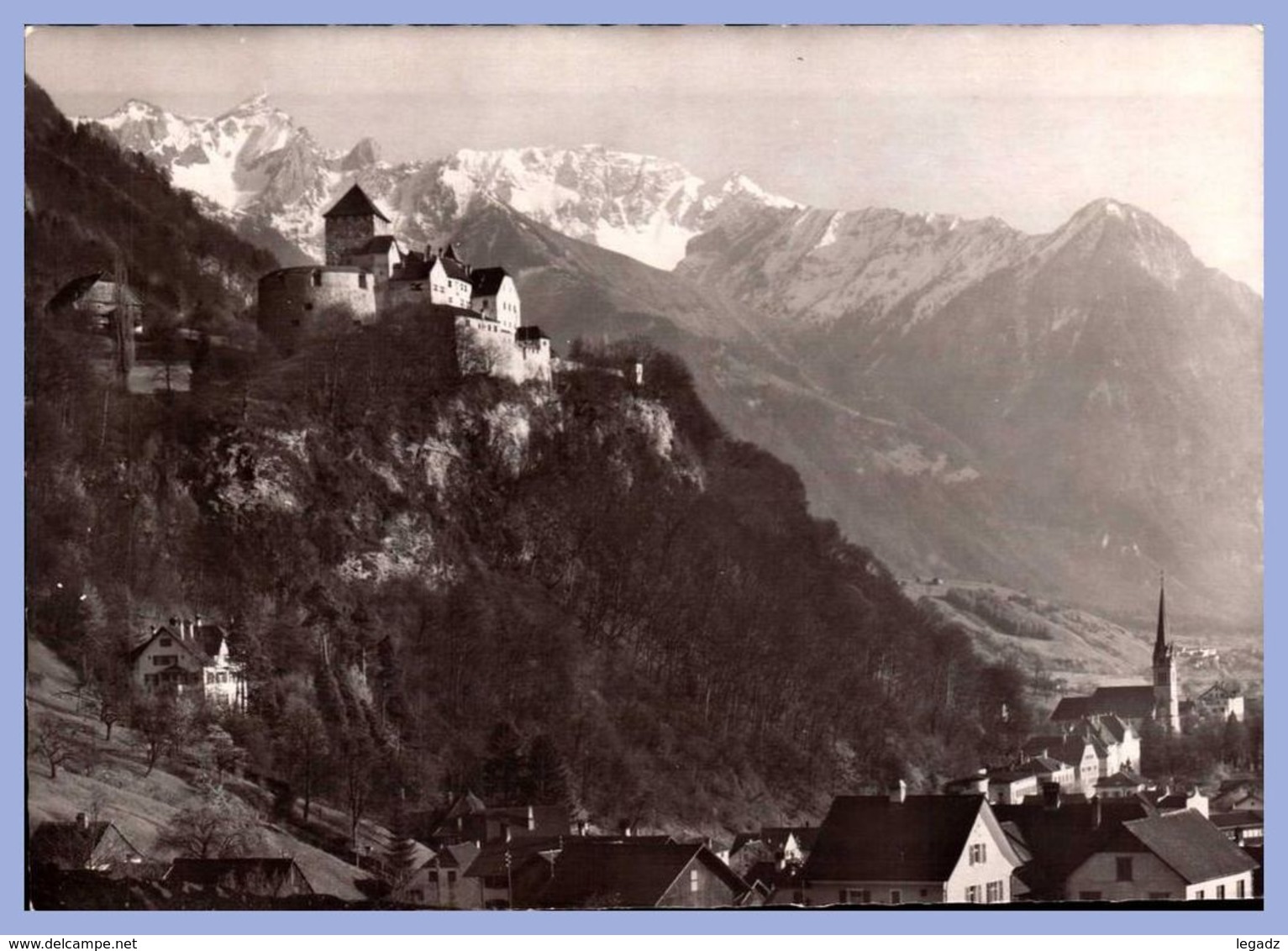 CP Souvenir Philatélique - Cinq Pays - Vaduz (Liechtenstein) - 30/06/1956. Autriche - Suisse - Italie - Allemagne - Liechtenstein