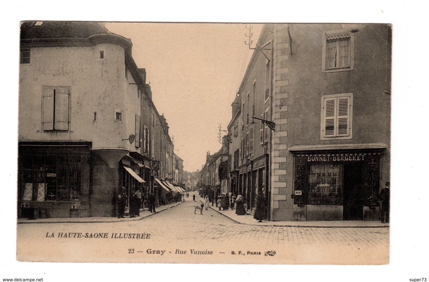 CPA 70 - Gray - Rue Vanoise , Commerce Bonnet Bergeret - Gray