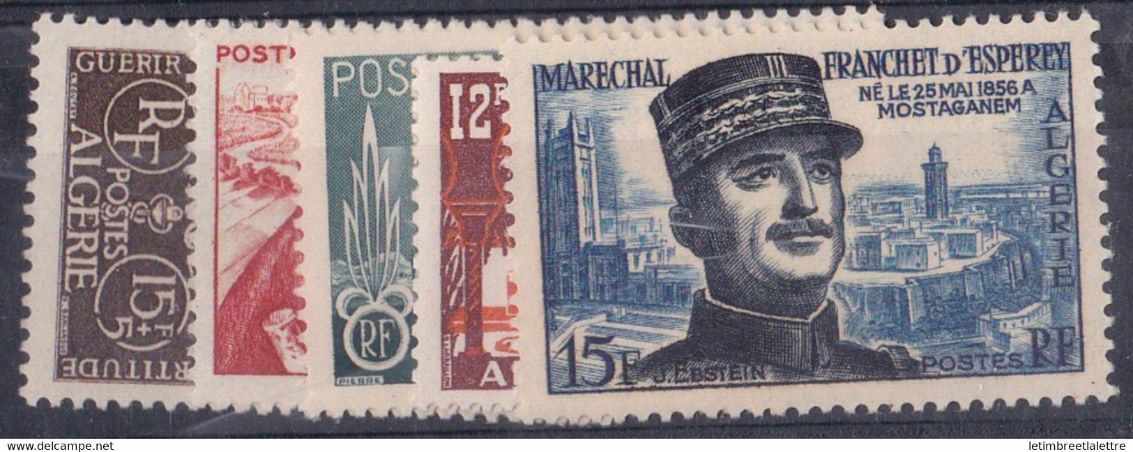 ⭐ Algérie - YT N° 332 à 336 ** - Neuf Sans Charnière - 1956 ⭐ - Unused Stamps