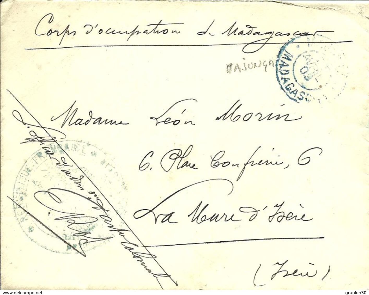 CORPS D'OCCUPATION De MAJUNGA - 1903 - - Lettres & Documents