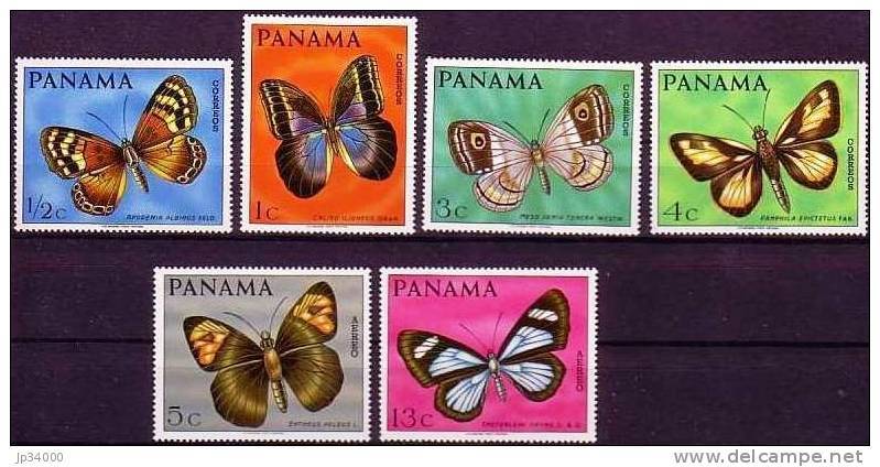 PANAMA Papillons, Butterflies, Mariposas. Yvert N° 471/74+pa 446/47 ** MNH Perforate - Papillons