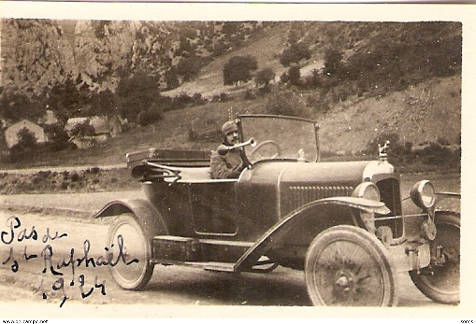 Photographie Ancienne Petit Format, Citroën B2 Au Pas De Saint-Raphaël (Var), Photo De 1924 - Automobiles