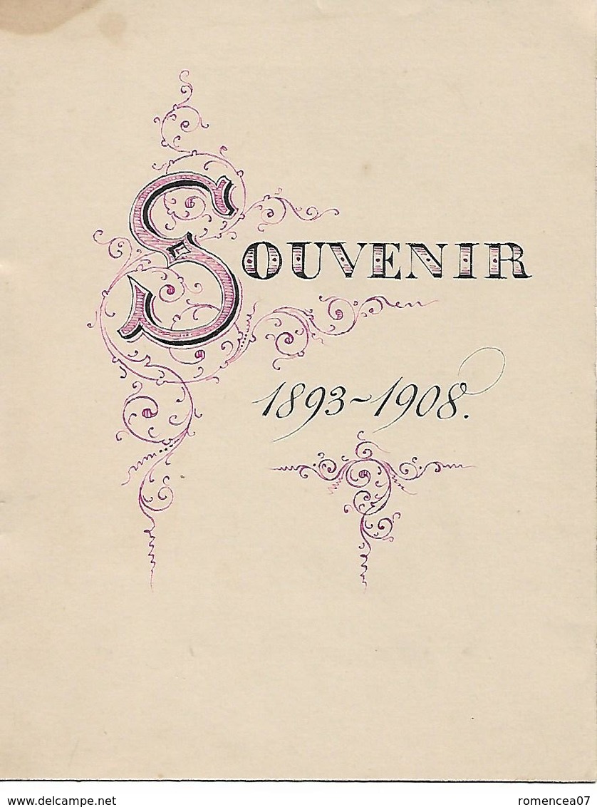 15e ANNIVERSAIRE De MARIAGE - " SOUVENIR 1893-1908 " - 29 Novembre 1908 - A Voir ! - Mariage