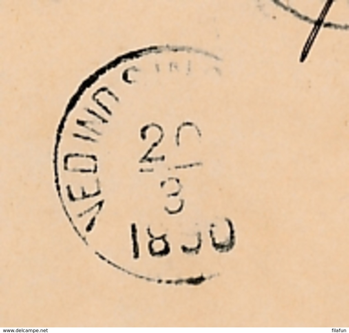 Nederlands Indië - 1890 - 7,5 Cent Briefkaart Van KR NED IND PENANG Via Ned Ind Singapore Naar Batavia - Nederlands-Indië