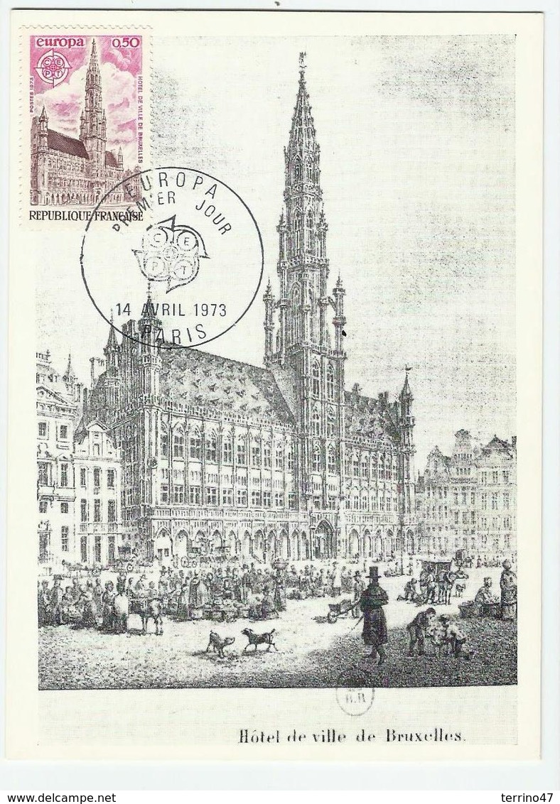 Carte Maximum BRUXELLES - Hôtel De Ville (1973) - 1971-1980