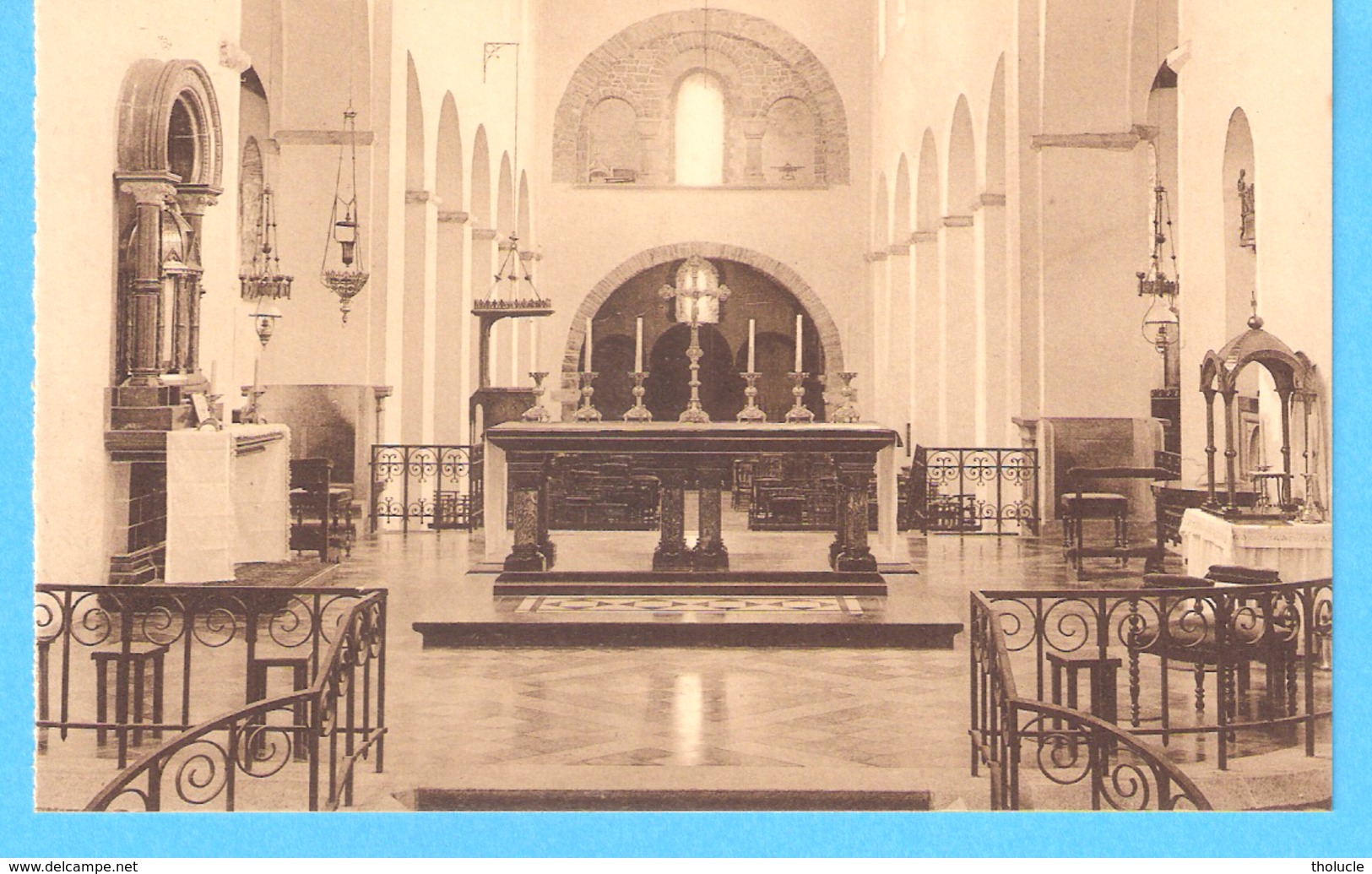 Hastière-Notre-Dame-1934-Eglise Romane-Vue Du Maître Autel Et Autel Du Saint Sacrement-Edit.J.Lemaire, Photographe-Namur - Hastière