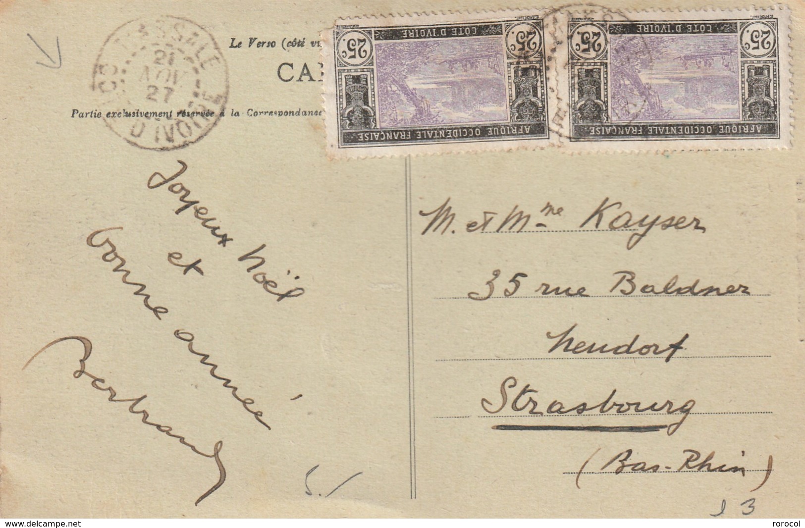 CP TIASSALE 1927 TOUBOUCTOU Les Mares - Briefe U. Dokumente