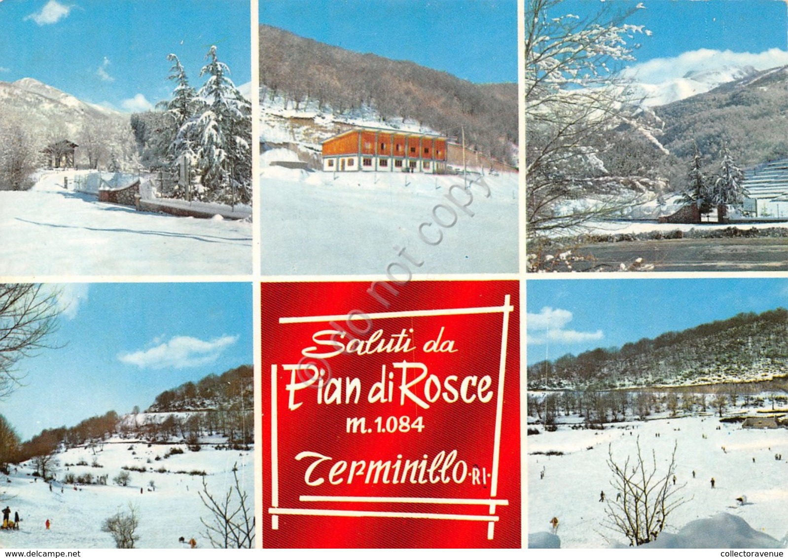 Cartolina Pian Di Rosce Terminillo 5 Vedute (Rieti) - Rieti