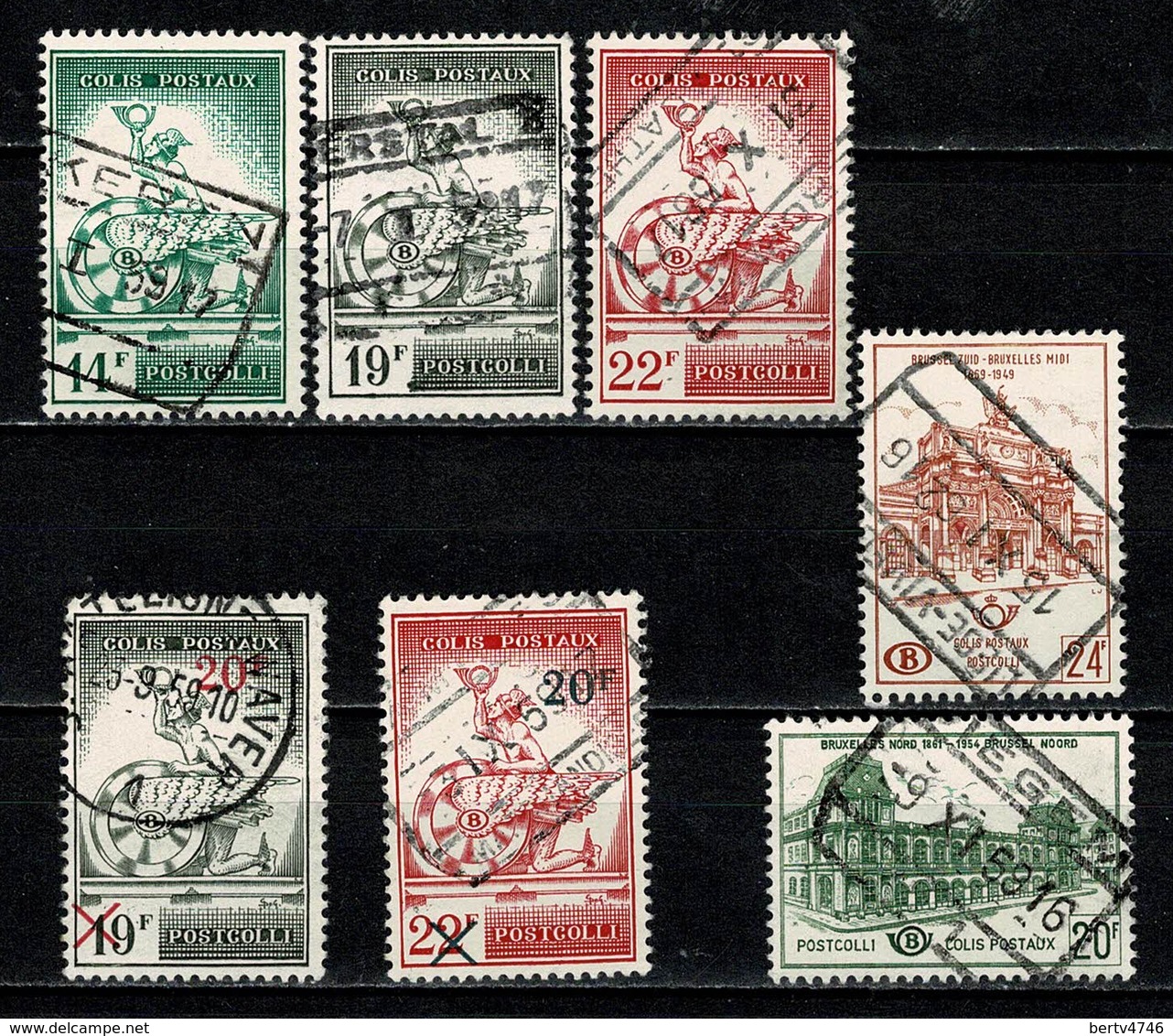 België/Belgique 1957/62 OBP/COB  TR 361/63, 364/65, 366, 367 (o) Used - Autres & Non Classés