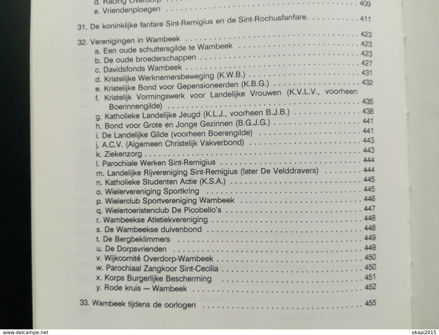 WAMBEEK BIJDRAGEN TOT DE GESCHIEDENIS BOEK LIVRE  JARIG 1993 RÉGIONALISME BELGIË BELGIQUE BRABANT FLAMAND  TERNAT