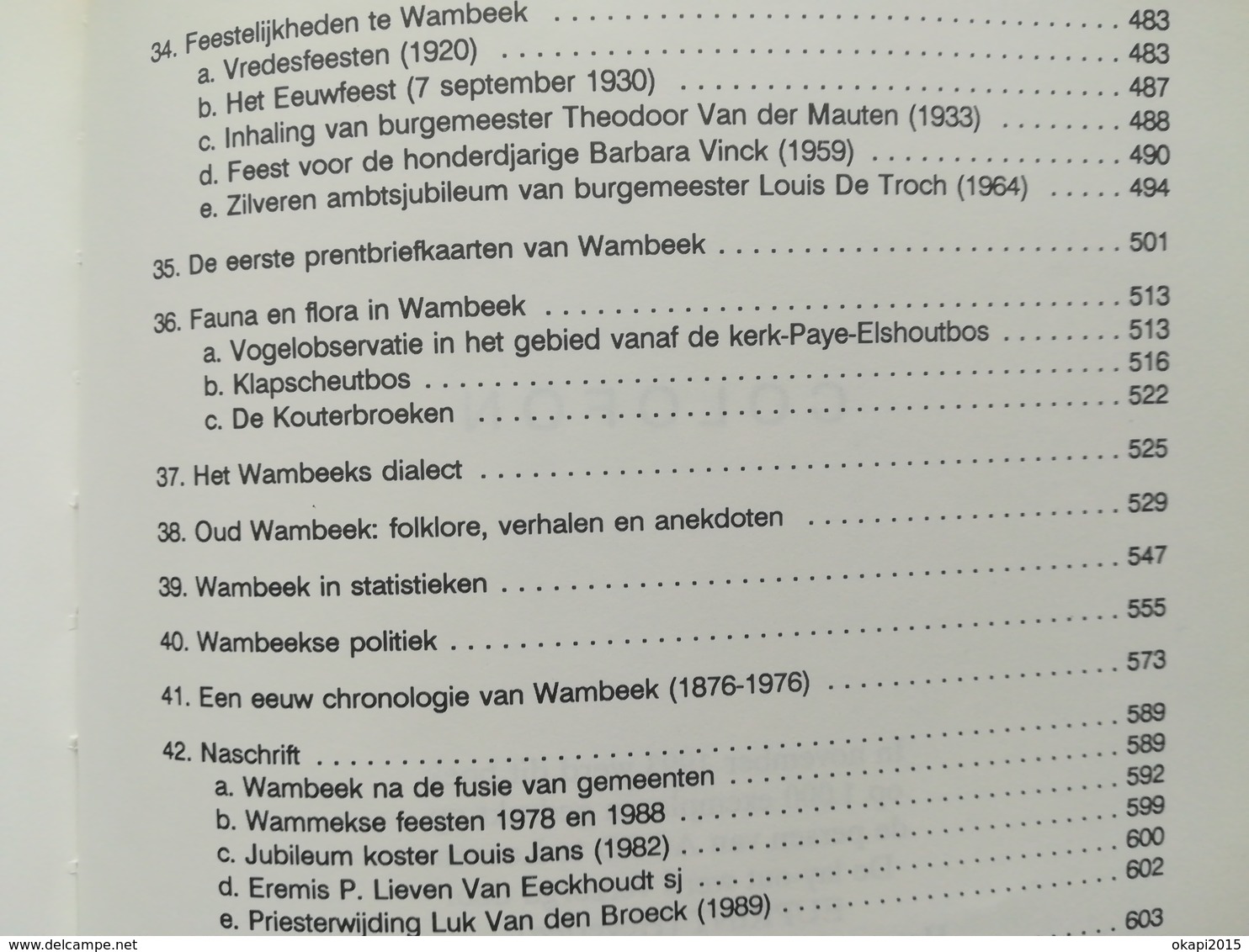 WAMBEEK BIJDRAGEN TOT DE GESCHIEDENIS BOEK LIVRE  JARIG 1993 RÉGIONALISME BELGIË BELGIQUE BRABANT FLAMAND  TERNAT