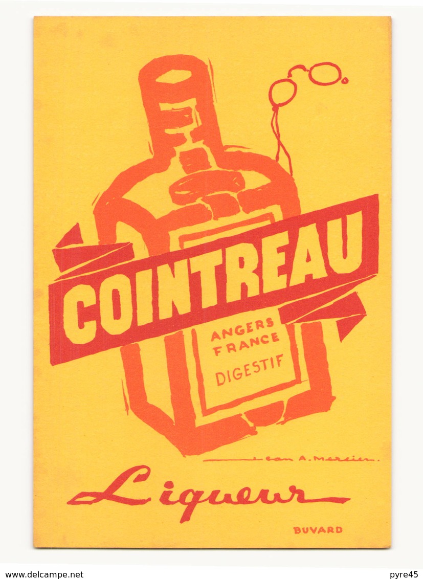 Buvard ( 21 X 13.5 Cm ) Cointreau Liqueur ( Taches ) - A