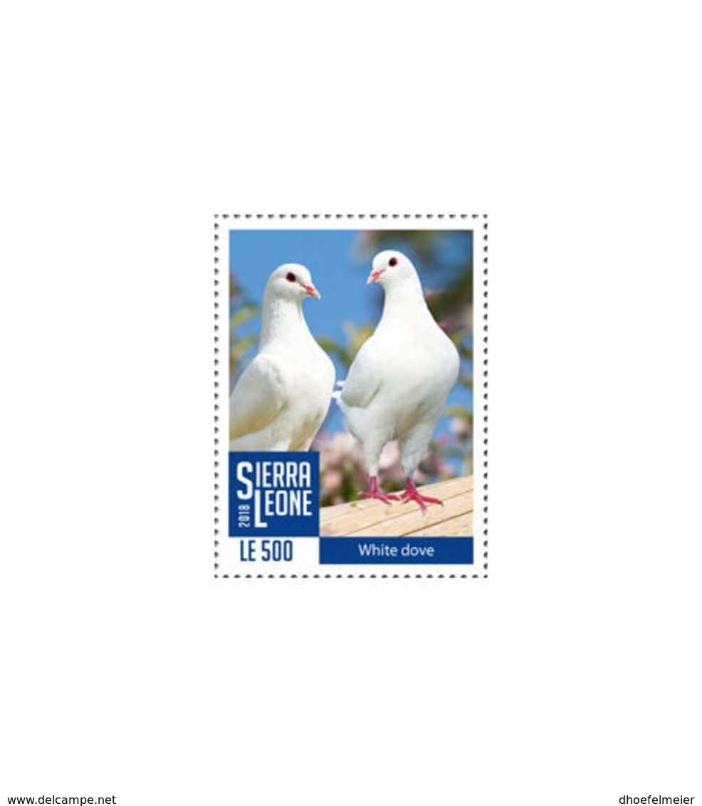 SIERRA LEONE 2018 MNH White Dove 1v - OFFICIAL ISSUE - DH1902 - Sierra Leone (1961-...)