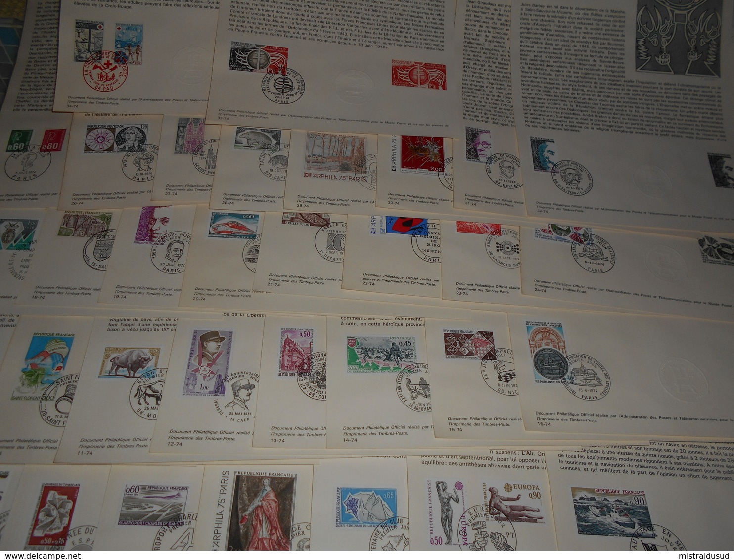 France Collection , 34 Documents De 1974 - Colecciones Completas
