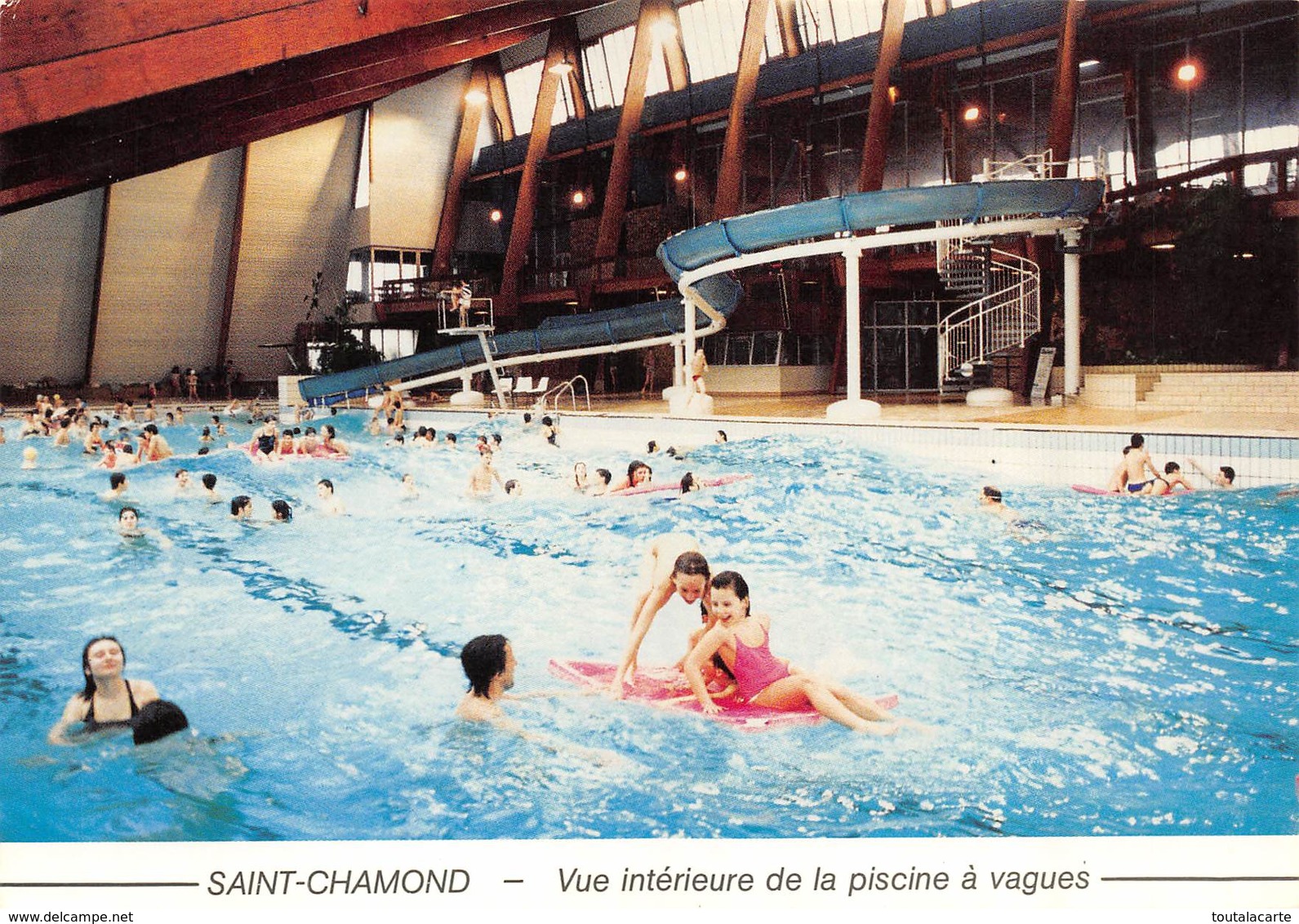 CPSM 42 ST CHAMOND LA PISCINE A VAGUE    Grand Format 15 X 10,5 Cm - Saint Chamond