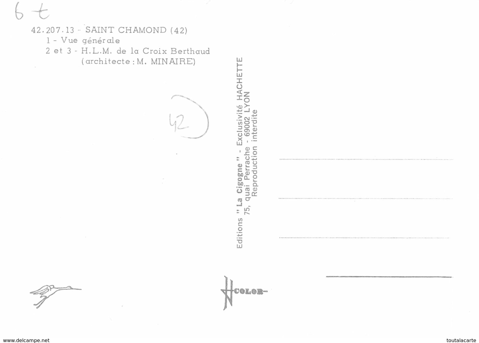 CPSM 42 ST CHAMOND CROIX BERTHAUD MULTI VUES     Grand Format 15 X 10,5 Cm - Saint Chamond