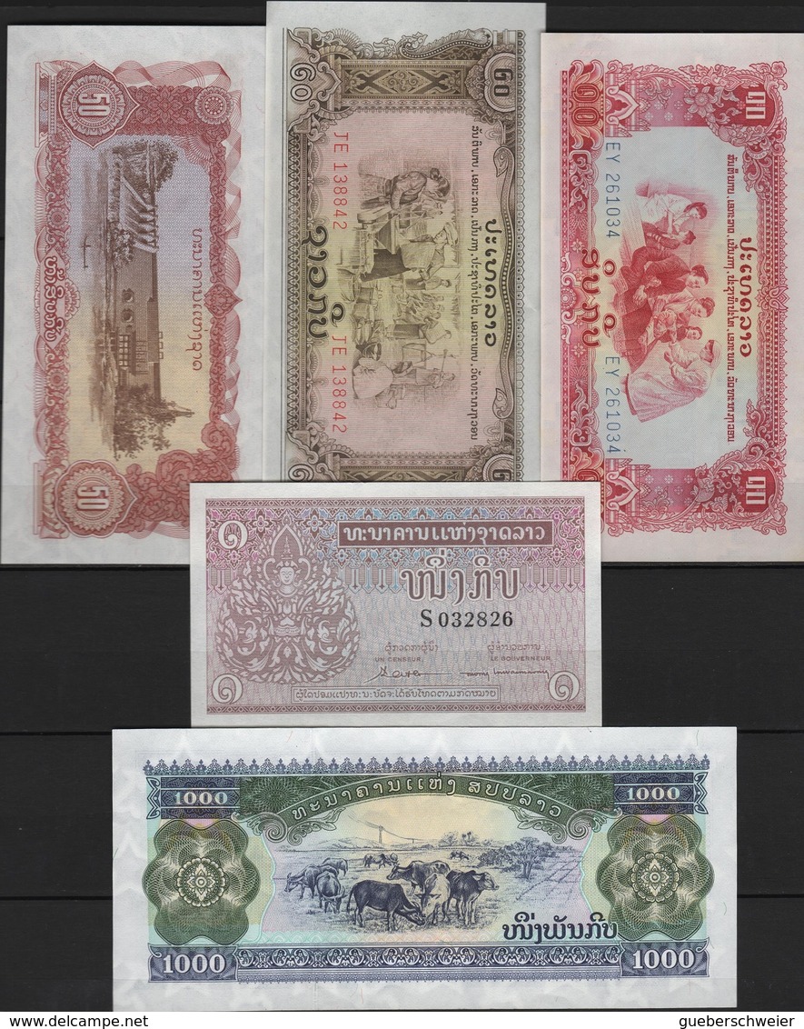 B 67 - LAOS Lot De 5 Billets Diff. état Neuf 1er Choix - Laos