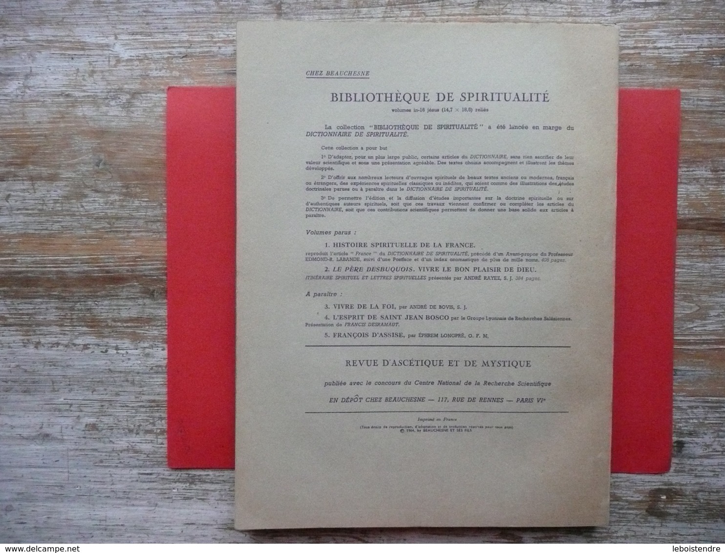 DICTIONNAIRE DE SPIRITUALITE FASCICULE XXXVII - XXXVIII ASCETIQUE ET MYSTIQUE DOCTRINE ET HISTOIRE 1964 RAYEZ - Diccionarios