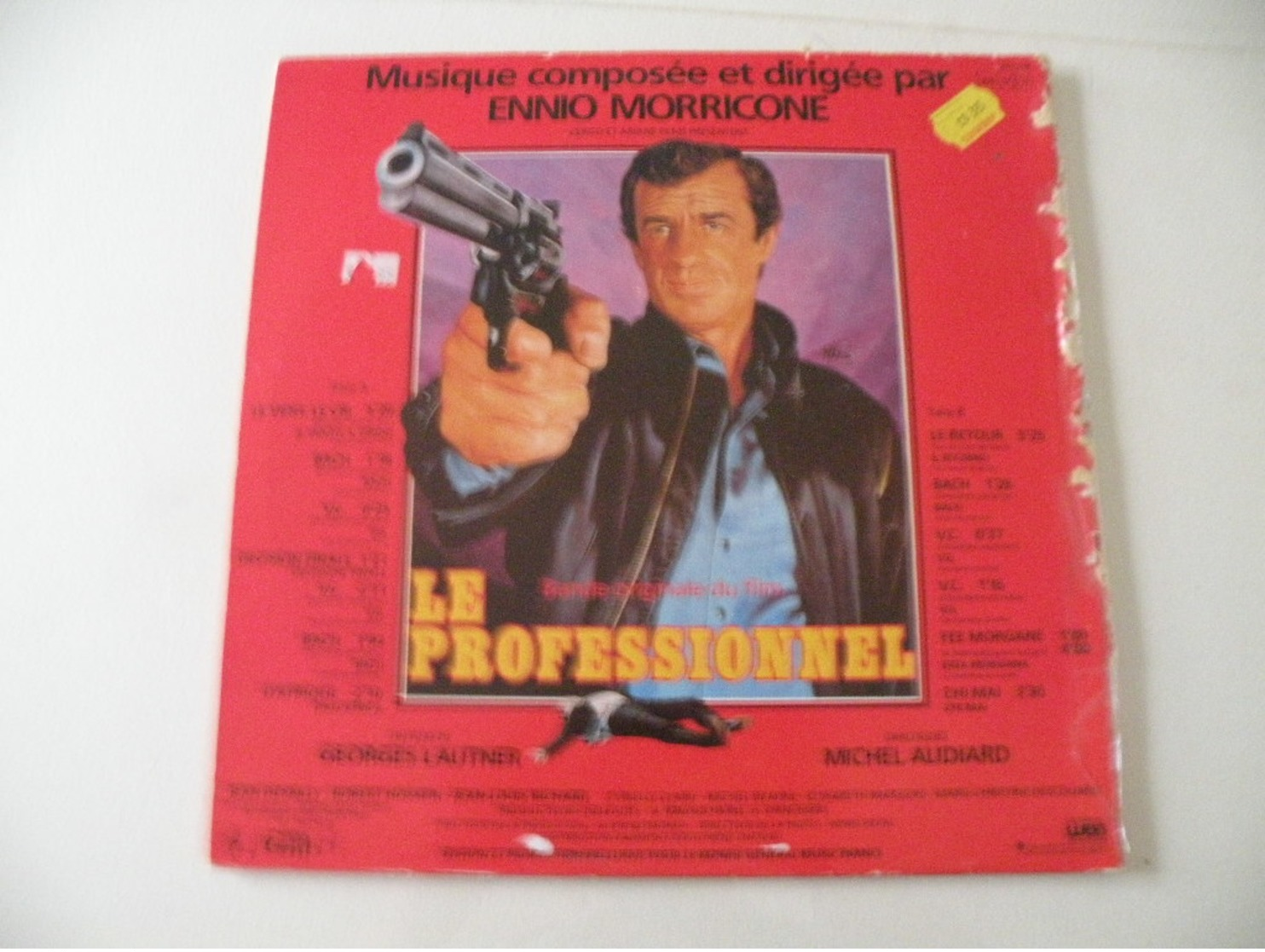 Musique du film Le Professionnel -(Titres sur photos)- Vinyle 33 T LP Jean Paul Belmondo,musique Ennio Morricone