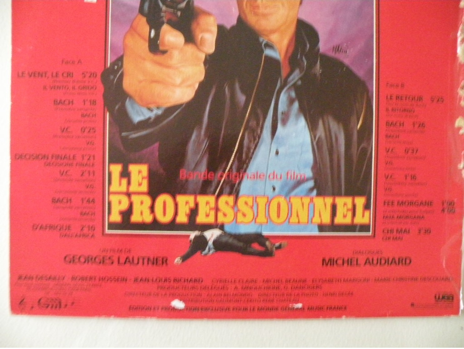 Musique du film Le Professionnel -(Titres sur photos)- Vinyle 33 T LP Jean Paul Belmondo,musique Ennio Morricone