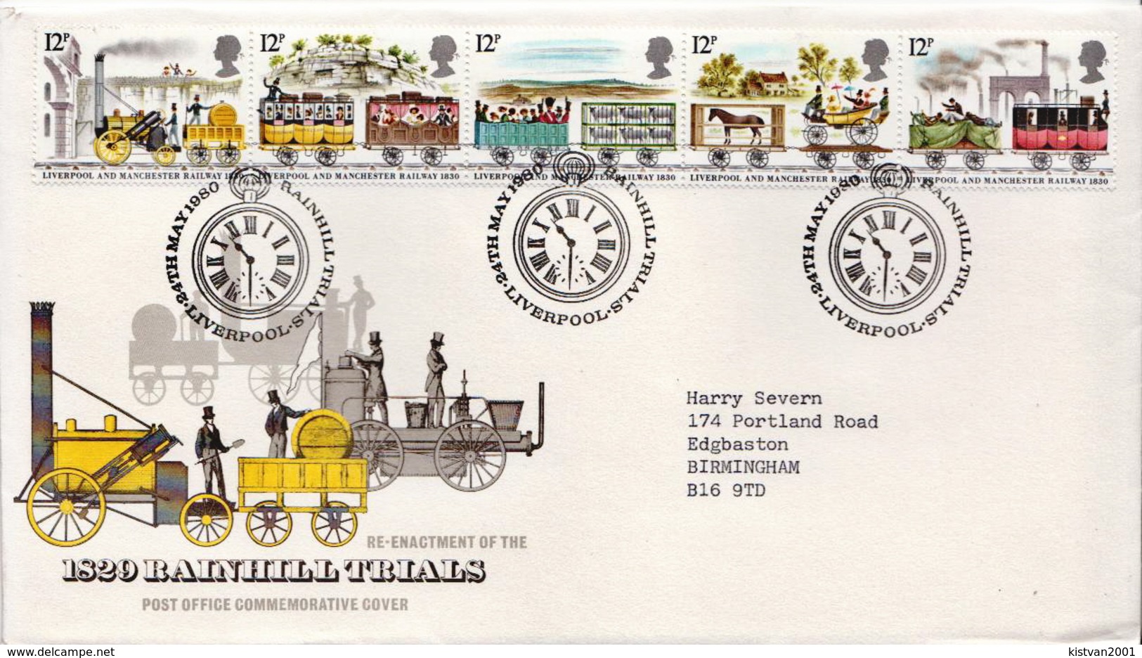 Great Britain Set On Used FDC - Trains