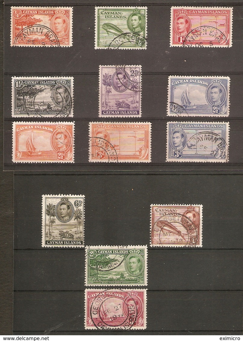 CAYMAN ISLANDS 1938 - 1948 VALUES TO 5s BETWEEN SG 115 AND SG 125 FINE USED - HIGH CAT VALUE - Cayman Islands